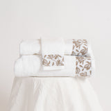 Toalla Ritz Blanco/ Taupe