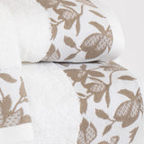 Toalla Ritz Blanco/ Taupe
